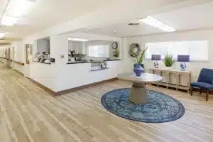 the front lobby and reception at Roseville Care Center