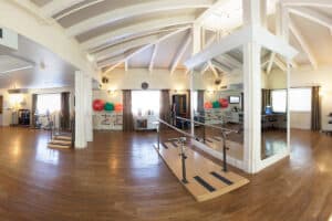 The rehab gym at Roseville Care Center